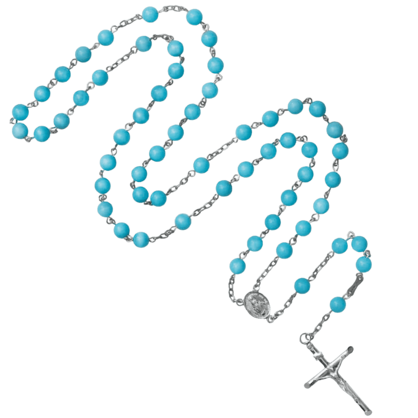 TURQUOISE ROSARIO - ARGENTO