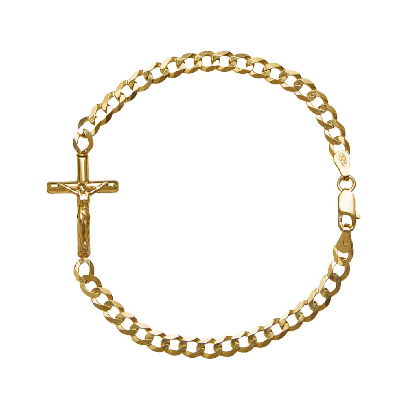 CROCIFISSO - BRACCIALETTO - VERMEIL ARGENTO
