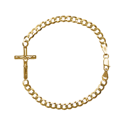 CROCIFISSO - BRACCIALETTO - VERMEIL ARGENTO