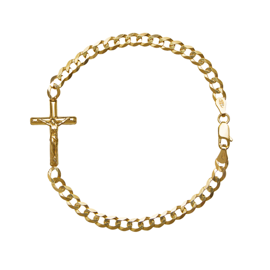 CROCIFISSO - BRACCIALETTO - VERMEIL ARGENTO