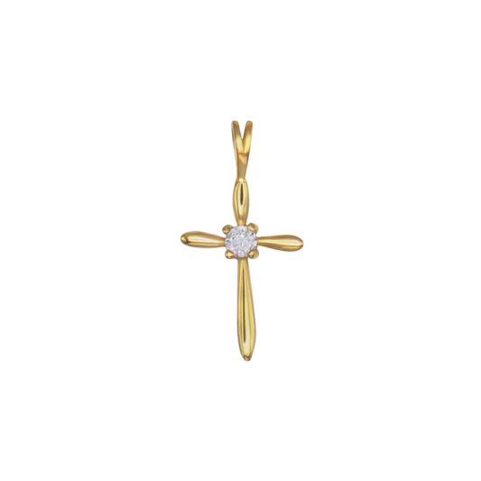 PENDENTE CROCE - VERMEIL ARGENTO