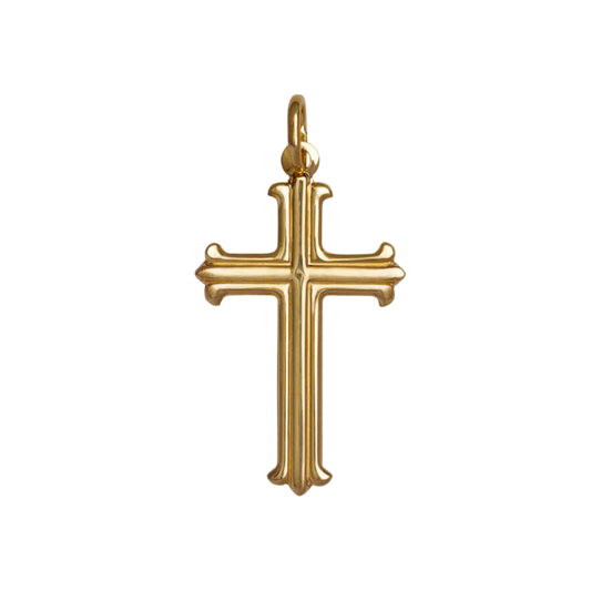 PENDENTE CROCE - VERMEIL ARGENTO