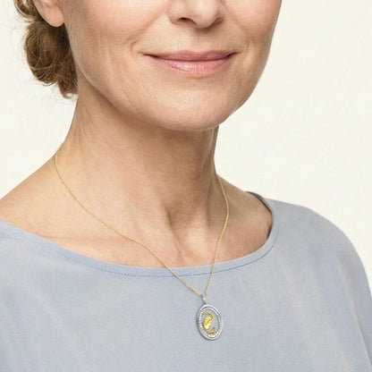 VERGINE MARIA COLLANA - ORO E DIAMONDS