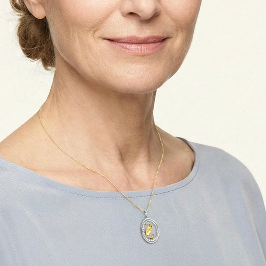 VERGINE MARIA COLLANA - ORO E DIAMONDS