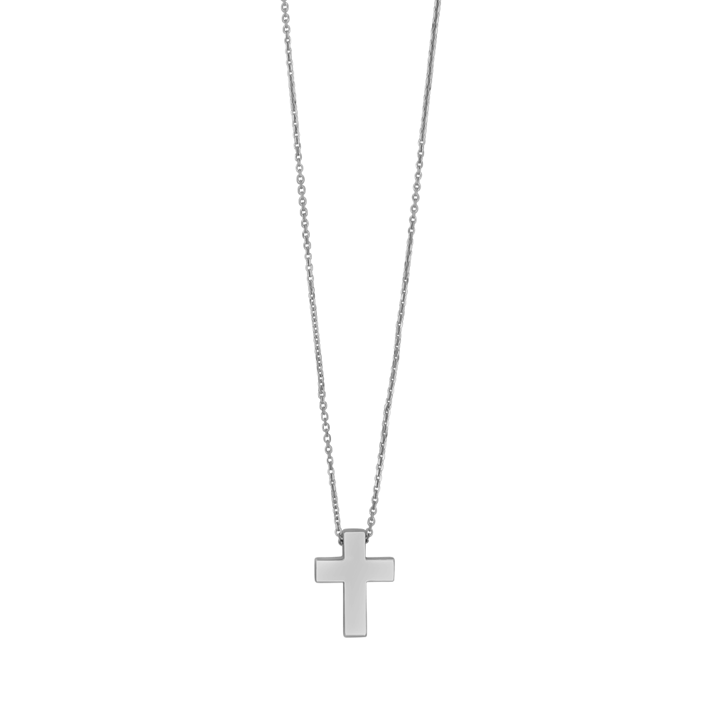 COLLANA CROCE - BIANCO ORO
