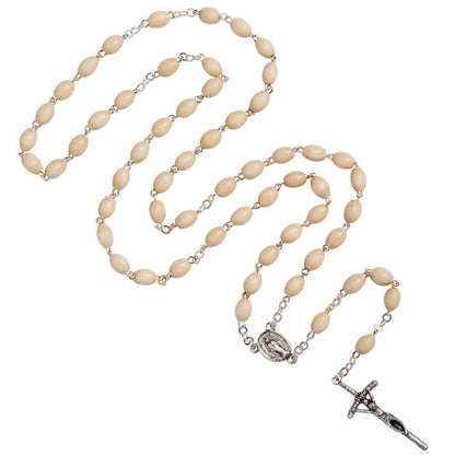 MAPLE LEGNO BEADS ROSARIO- METAL