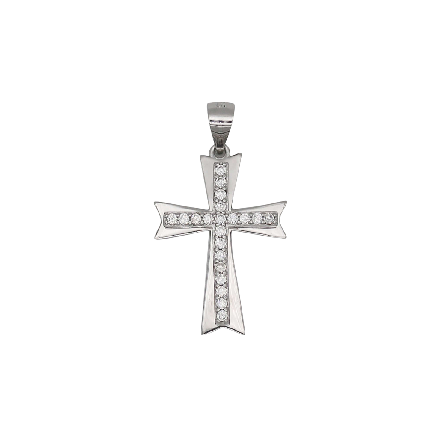 PENDENTE CROCE - ARGENTO E ZIRCONS