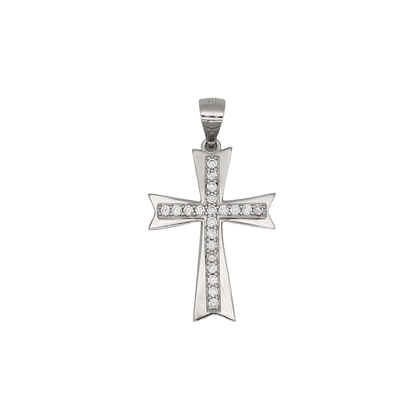 PENDENTE CROCE - ARGENTO E ZIRCONS