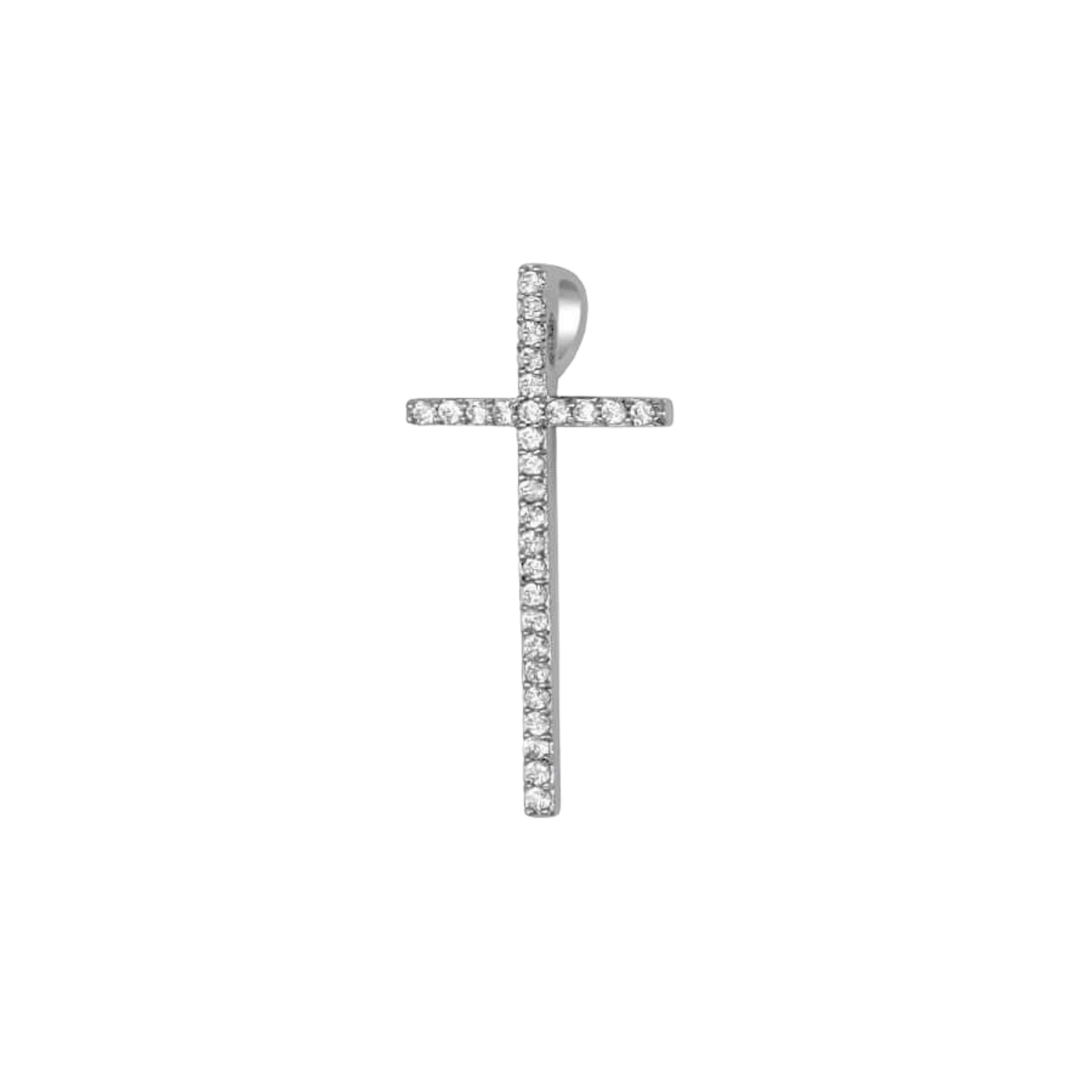 PENDENTE CROCE - ARGENTO E ZIRCONIA