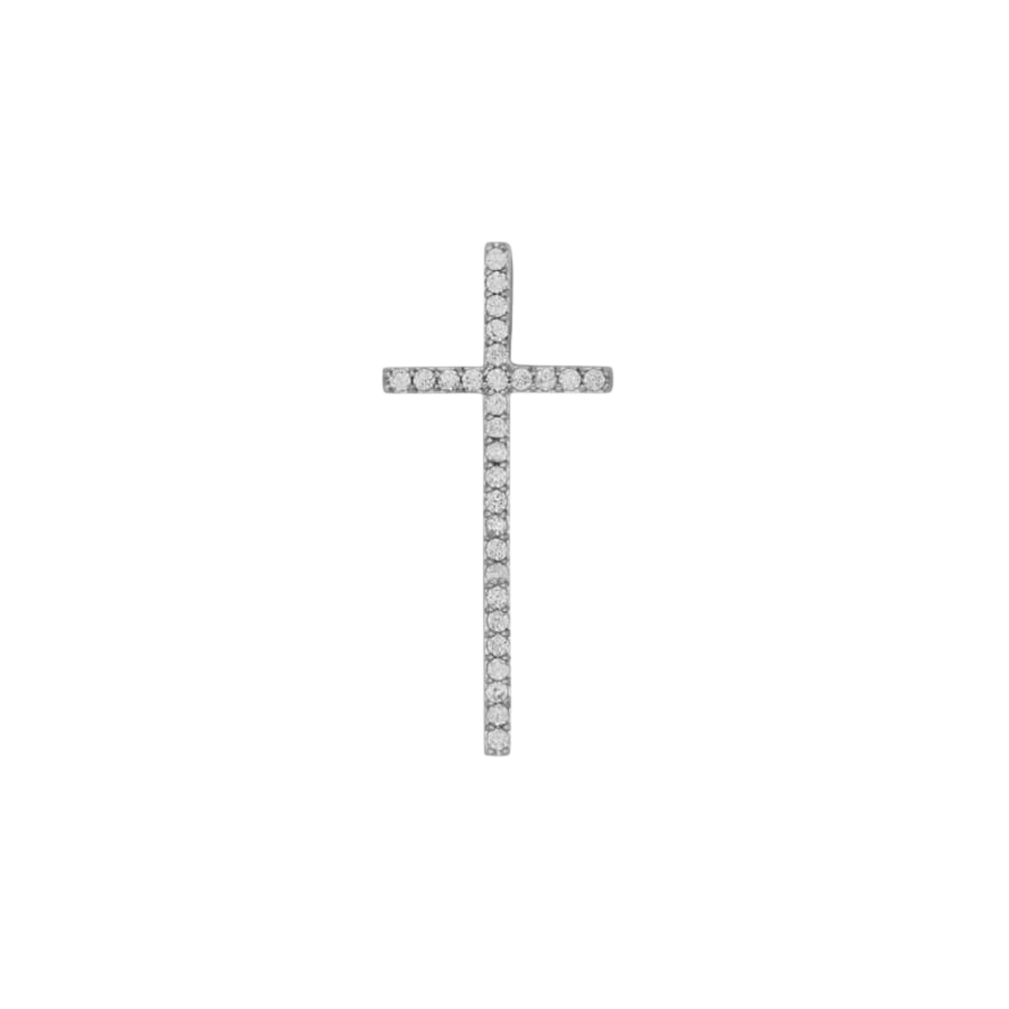 PENDENTE CROCE - ARGENTO E ZIRCONIA