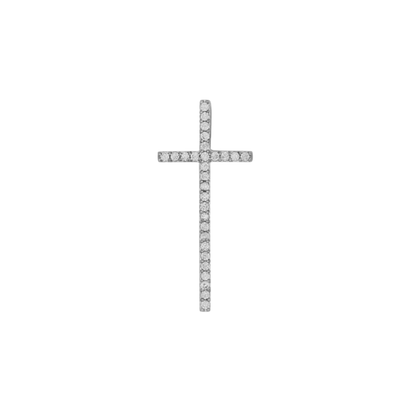 PENDENTE CROCE - ARGENTO E ZIRCONIA
