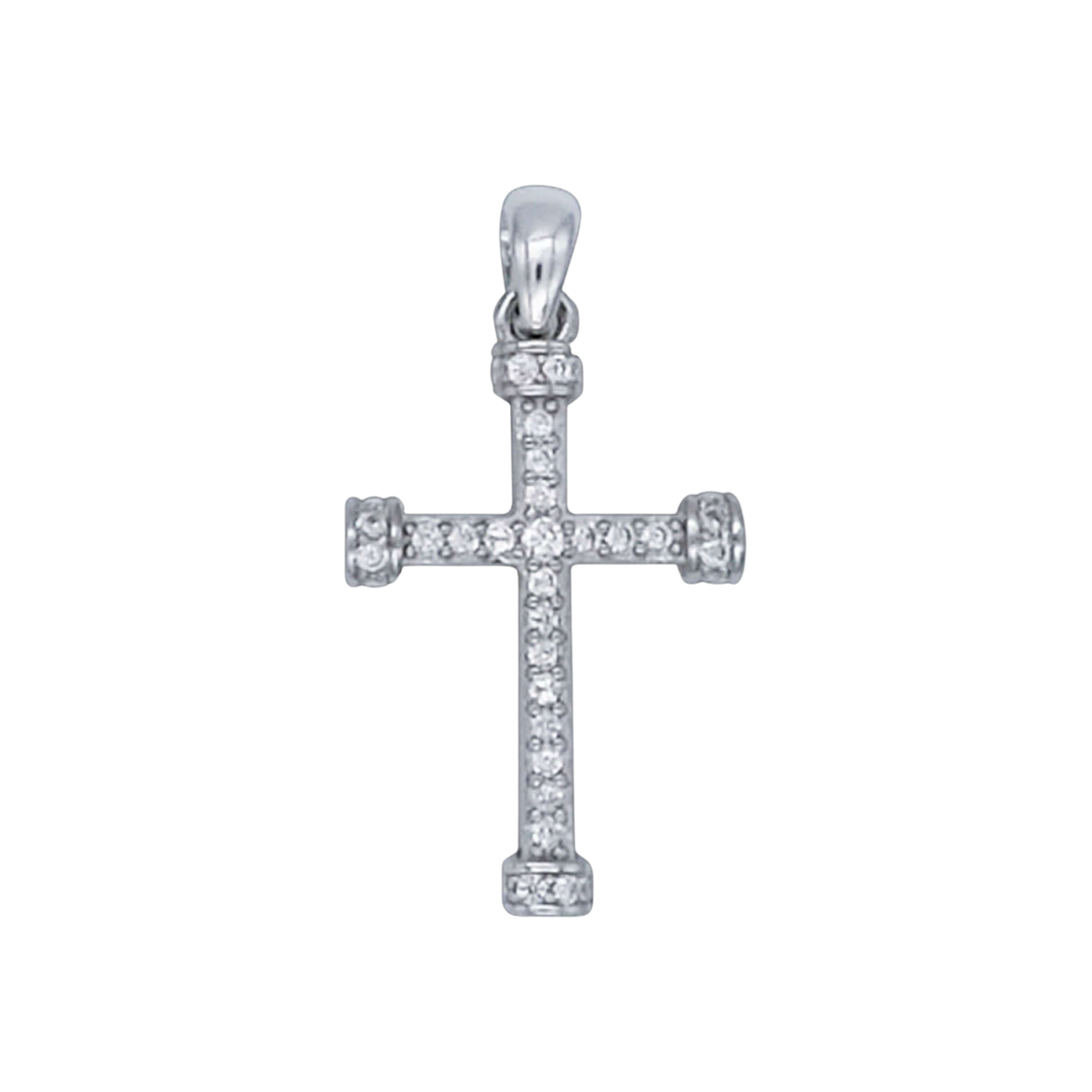 PENDENTE CROCE - ARGENTO E ZIRCONIA